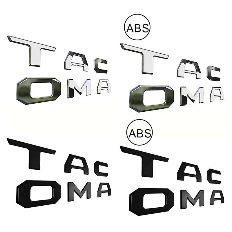 

3D Stereo TACOMA Logo Car Stickers Waterproof Colorfast Car Stickers Rear Tail Box Labeling For Toyota Tacoma Car Accessories