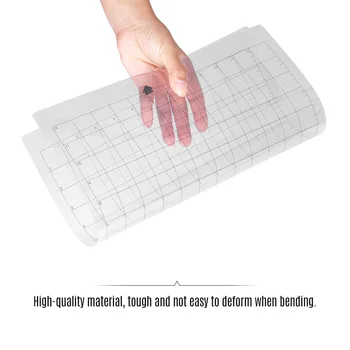 

Replacement Cutting Mat Transparent Adhesive Mat with Measuring Grid 12 * 12 Inch for Silhouette Cameo Plotter Machine, 1pcs