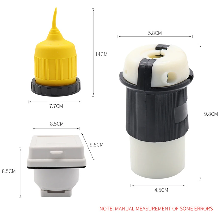  For RV Power Twist Lock Plug Inlet 30 amp 125V Female Locking Connector With Cover Weatherproof Boo