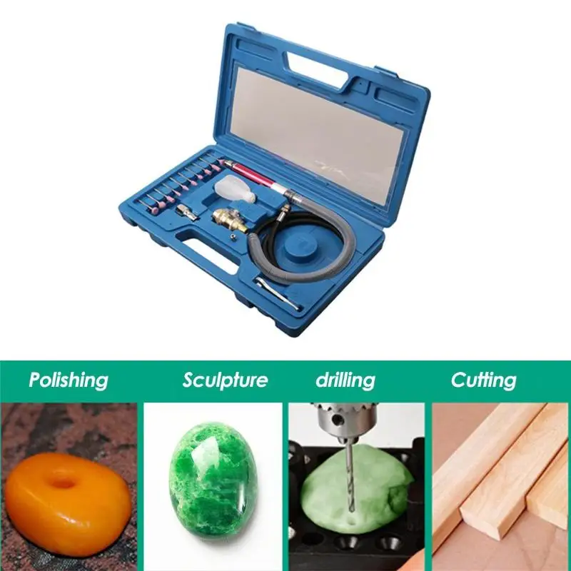 

High-speed rotation Small size light weight Small Pneumatic Grinding Machine Kit Plastics Stone Wood Engraving Pen Set