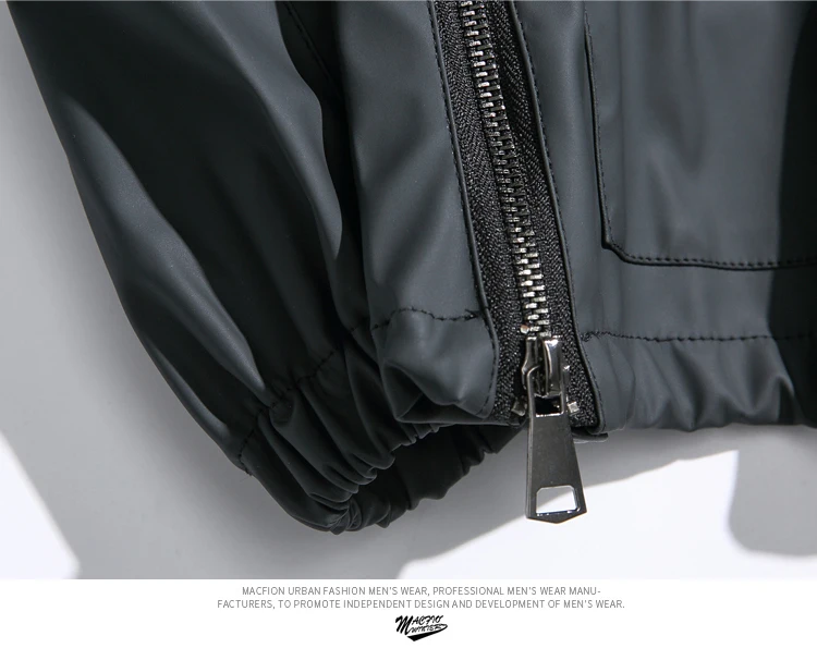 #2526 PU Biker Faux Leather Jacket Men Front Pocket Windbreaker Plus Size 5XL Hip Hop Coat Men Streetwear Jackets With Zipper #2526 PU Biker Faux Leather Jacket Men Front Pocket Windbreaker Plus Size 5XL Hip Hop Coat Men Streetwear Jackets With Zipper