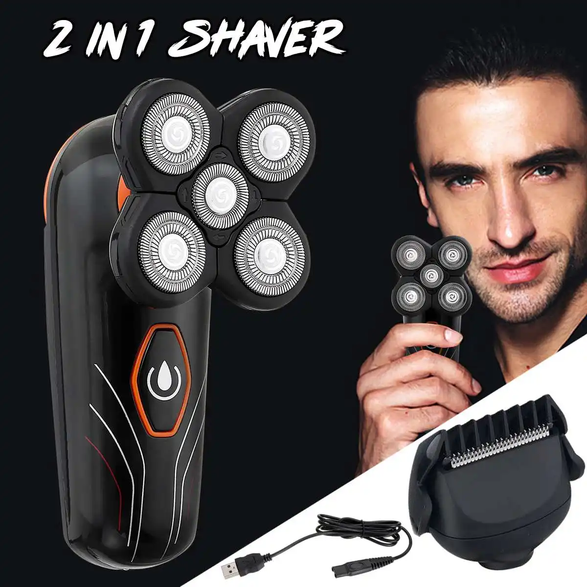 

Rechargeable Whole Body Washing Electric Shaver 5D Floating Head Shaving Machine for Men Waterproof Electric Razor