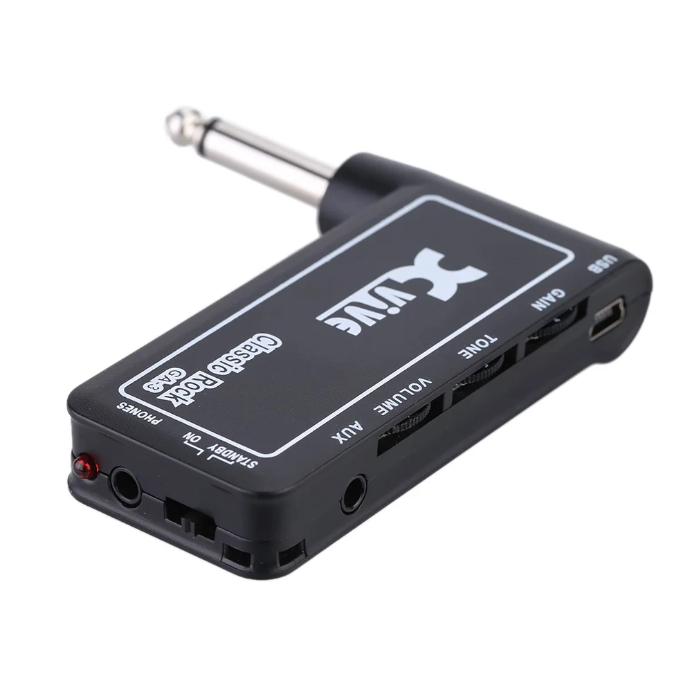 Xvive GA3 Classic Rock Mini Portable Rechargeable Electric Guitar Plug Headphone Amp Amplifier