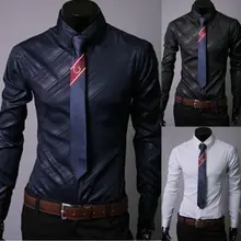 Мужские рубашки роскошные стильные повседневные с v-образным вырезом Модные официальные Рубашки приталенные с длинным рукавом официальные однотонные рубашки топы