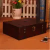 New Retro Lockable Box Holder Jewelry Box Storage Case Vintage Wooden Storage Box Photography Props Gifts Cases 23X16X7.5cm ► Photo 2/6