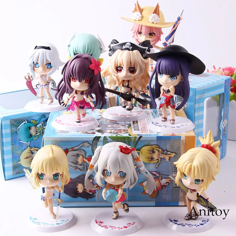 

FGO Fate Grand Order Action Figure Toy Altria Red Saber Nero Tamamo No Mae Marie Scathach Marthe Q Version PVC Doll