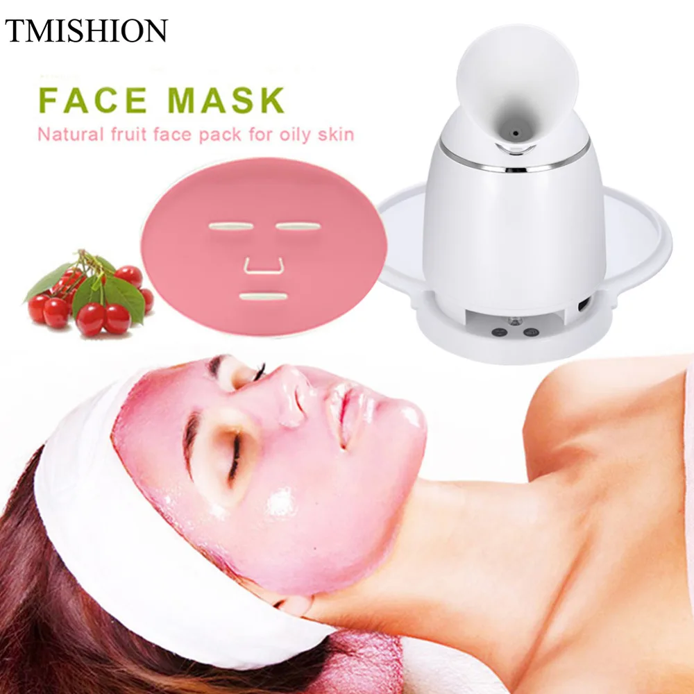 Автоматическая маска для лица, машина для ухода за кожей лица, паровой косметический инструмент, натуральная Органическая фруктовая растительная коллагеновая маска для дома