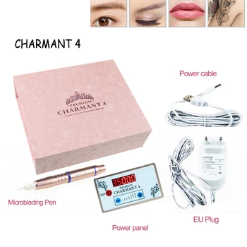 

Newest Charment 4 Electric Tattoo Microblading Pen Permanent Makeup Machine Digital Eyebrow Lip Line Tattoo MTS Device 110-240V