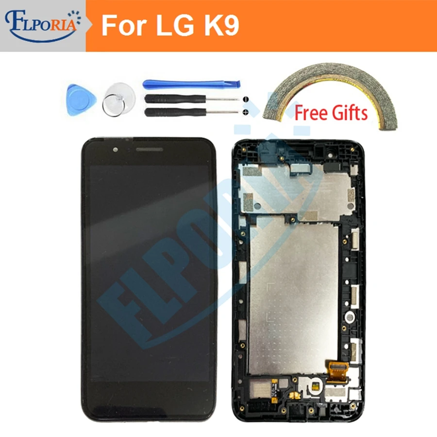 Najtaniej Ekran LCD do wyświetlacza LCD LG K9 X2 X210 montaż digitizera ekranu dotykowego z ramką wyświetlacz LCD do części zamiennych LG K9