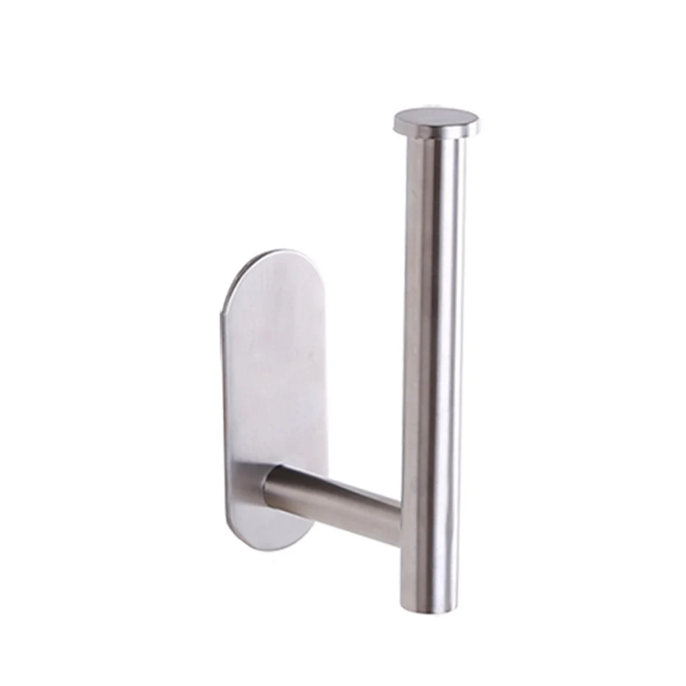 

Self Adhesive Toilet Paper Holder Silver Stainless Steel Tissue Paper Roll Towel Holder