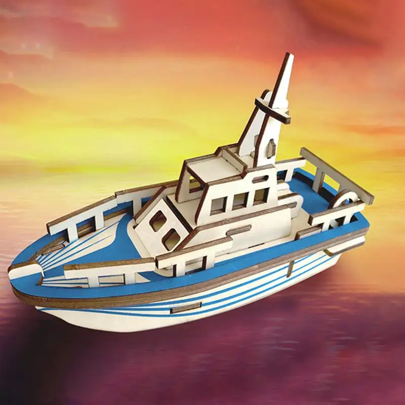 

Robotime DIY Yacht Model 3D Wooden Model Building Kits Toys Hobbies Gift for Children Adult