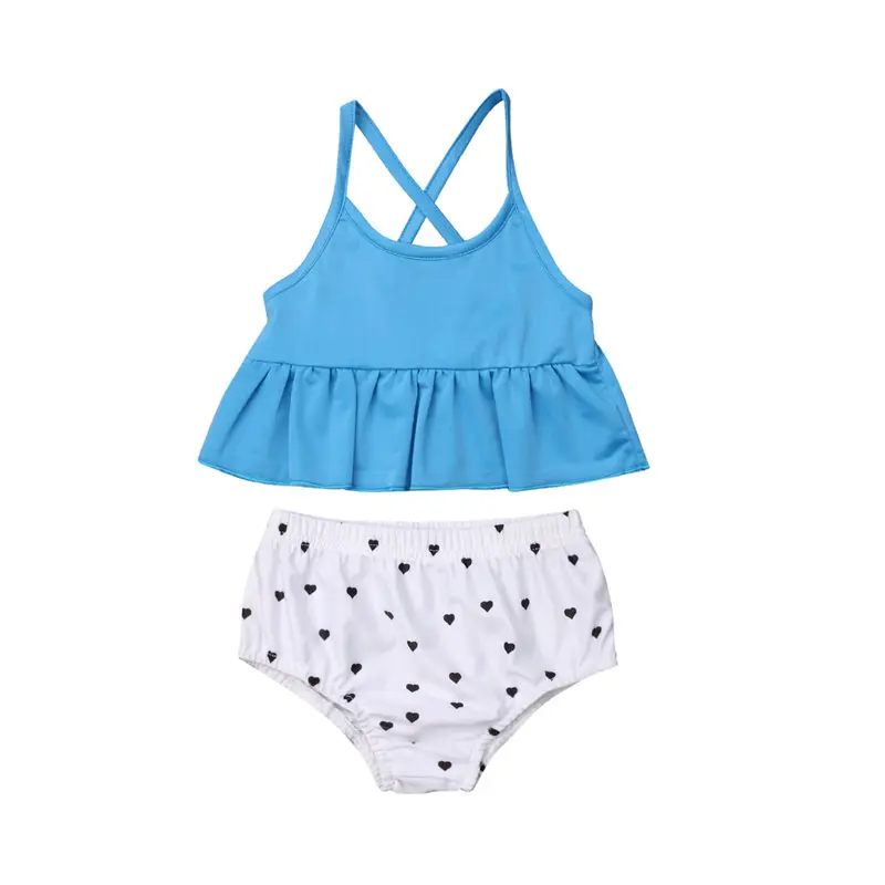 Toddler Kids Two Piece Swimsuit Sister Matching Swimwear Baby Girl