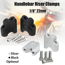 2X Мотоцикл 7/8 22 мм руль ручка бар стояк Задний зажим анодированный поворотный для BMW Suzuki Honda Yamaha ATV Скутер