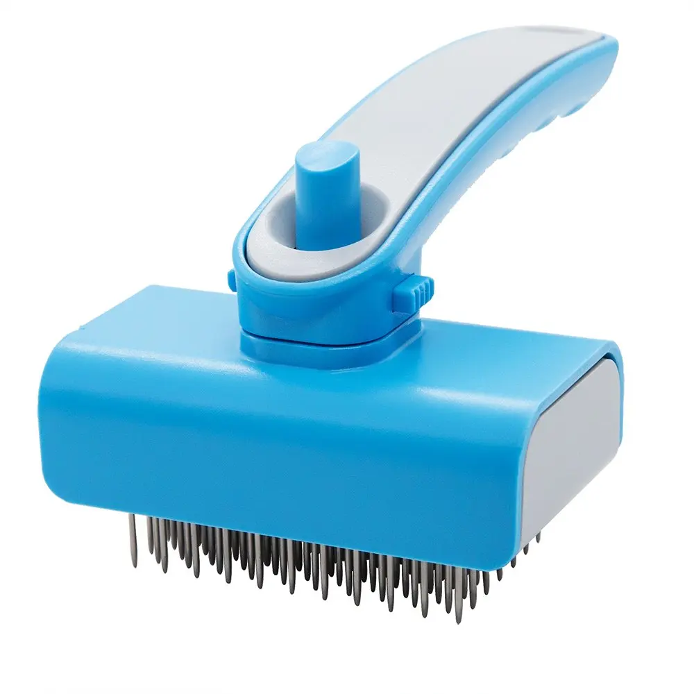 

Self Cleaning Slicker Brush For Dogs And Cats-Easy To Clean Pet Grooming Brush Removes,Tangles,And Loose Hair With Minimal Eff