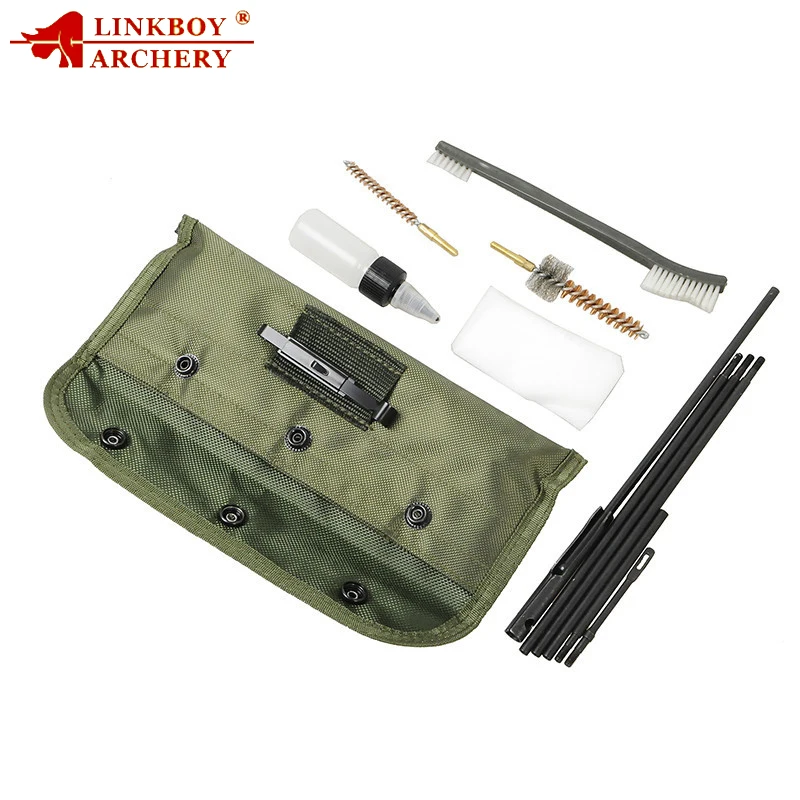

Linkboy Archery 22cal 5.56mm Rifle Gun Cleaning Kit Set Cleaning Rod Nylon Brush Cleaner Gun Accessories Clean Tools