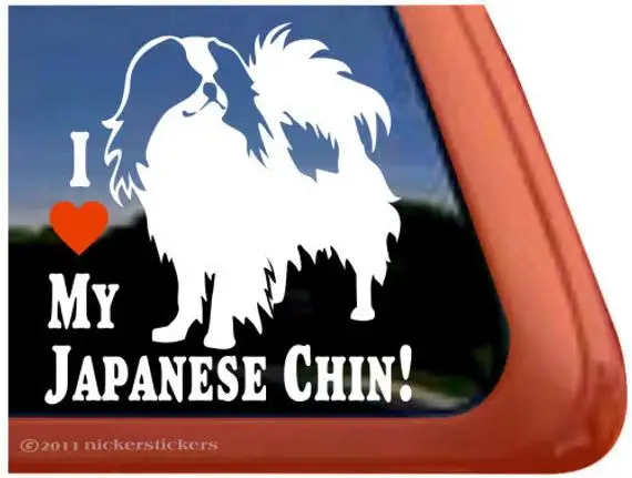 

I Love My Japanese Chin High Quality Adhesive Vinyl Window Decal Sticker waterproof car stickers car accessories