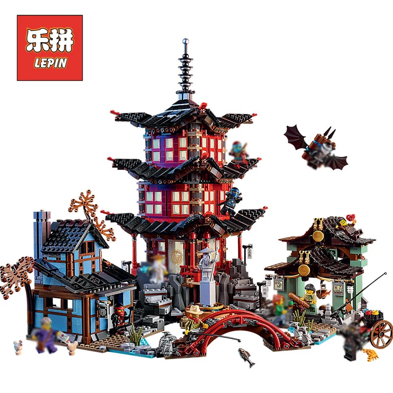 

Lepin Ninja City Movie Temple 06022 06058 06066 Masters Of Spinjitzu Compatible 70751 70620 70617 Building Brock Brick Model Toy