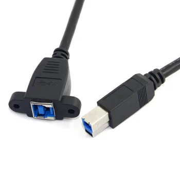 

CYSM Super Speed USB 3.0 Backpanel Mount B Female to Male B Type Extension Cable 0.5M