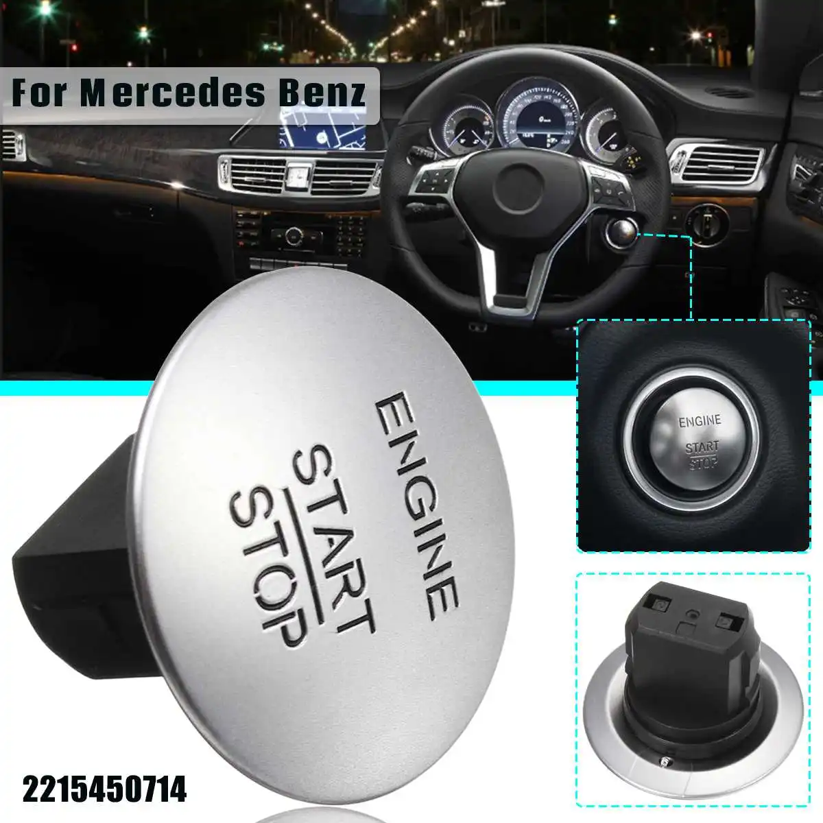 Start Stop Push Button Ignition Switch Keyless For Mercedes Benz CL550