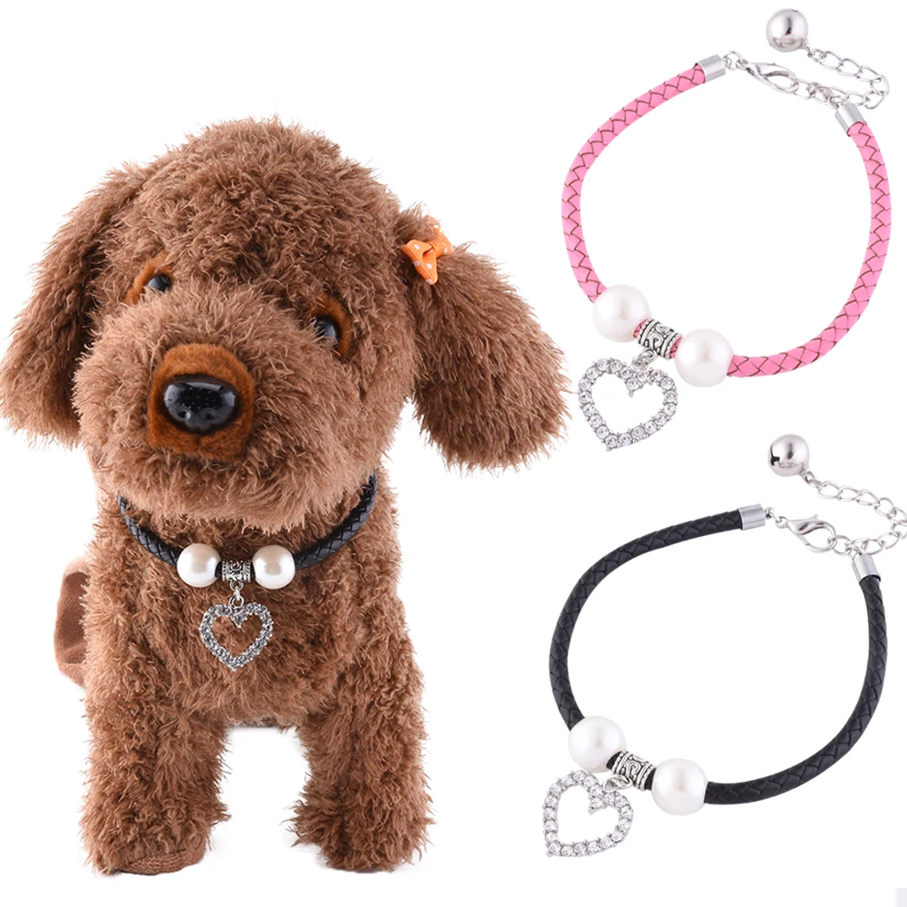 

PU Leather Solid Soft Colorful Pet Dog Collar For Small Medium Large Dogs Neck Strap Adjustable Safe Puppy Kitten Cats Collar