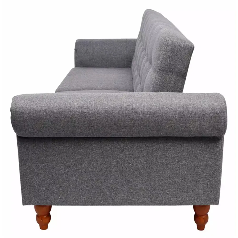 VidaXL Gray Color Sofa Bed Adjustablle Backrest Cozy Seat Elegant And Timeless Living Room Bed Room Sofas Home Decor 243924
