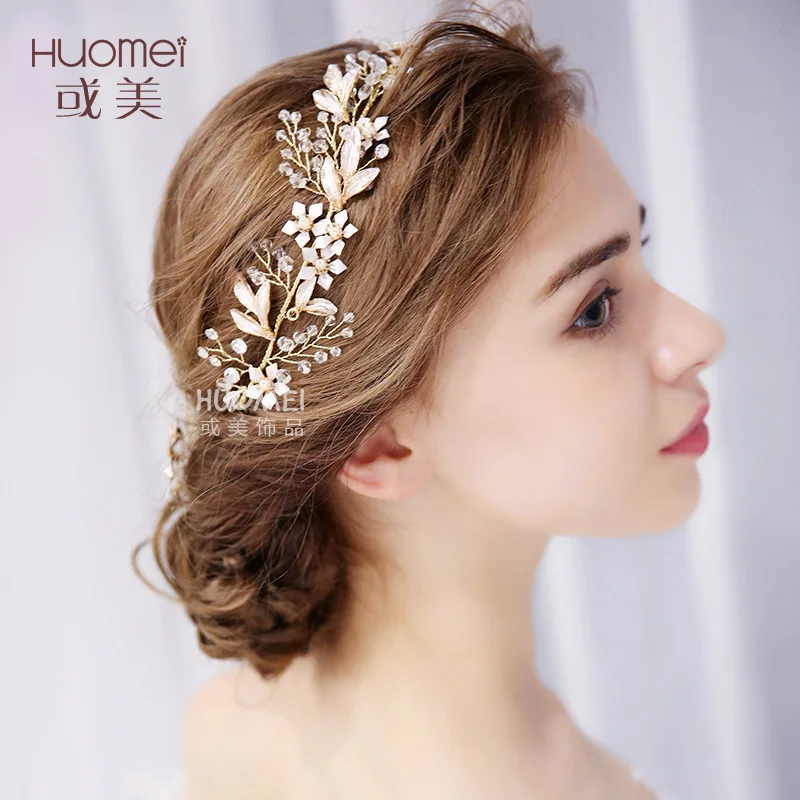 

2018 Faishion Woman Flower Headband Bride Wedding Hair Bands Accessories Girls Bohemian Garland Summer Beach Hairpins Women Gift