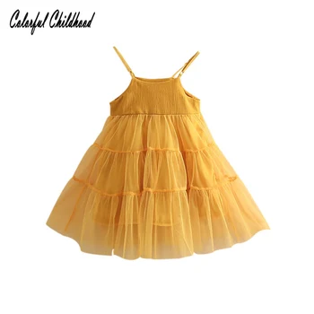 

Lovely cozy princess dress summer toddler kids strap dresses for girls clothing baby costumes toddler tulle mesh dress vestidos