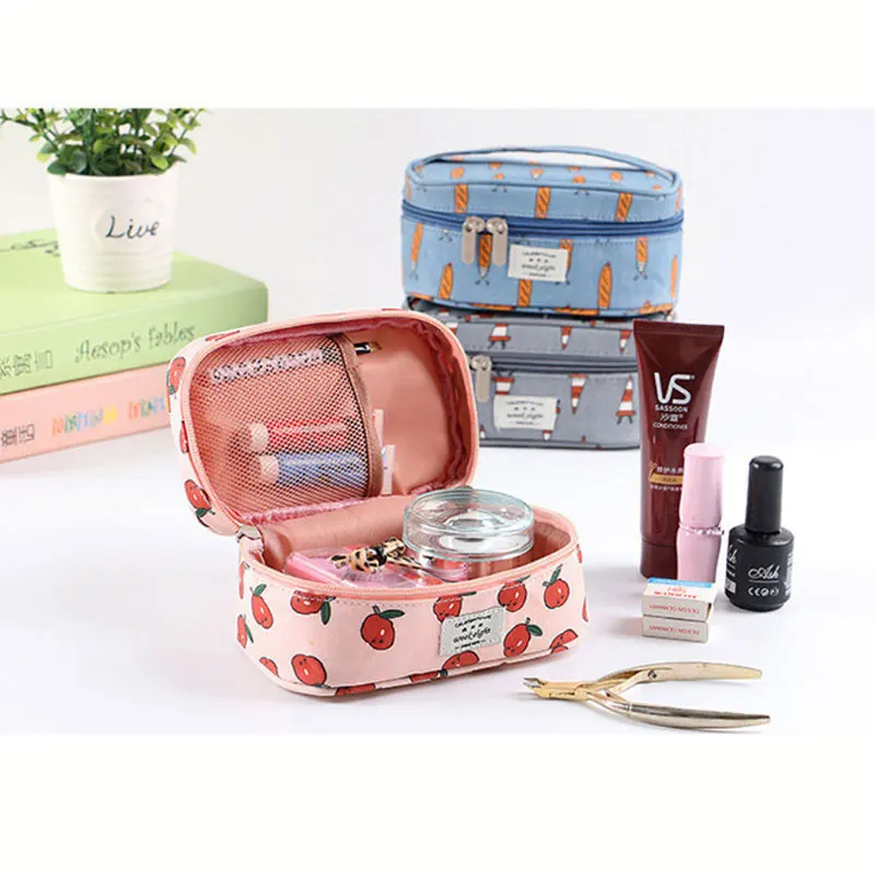 

Travel Or Business Beauty Case Lady Makeup Pouch Nylon Portable Toilet Bag Cheap Cosmetic Kit