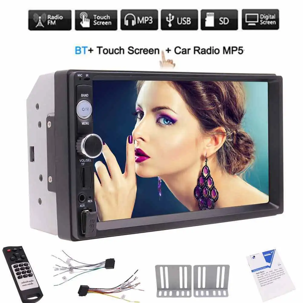 Двойной 2din автомобильный радиоприемник 7 &quotWince mirrorlink аудио стерео для сенсорного