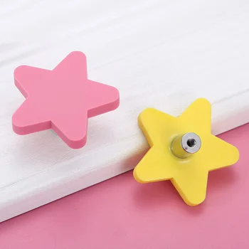 Children Rubber Door Handles Cute Pink Heart Star Moon Cloud Kitchen Cabinet Knobs and Handles Furniture Handle Drawer Pulls