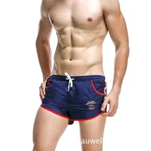 Мужская пляжная одежда летние хлопковые шорты Боксеры Спортивные Беговые Спортивные шорты плюс размер темно-синий красный белый баскетбольные пляжные шорты
