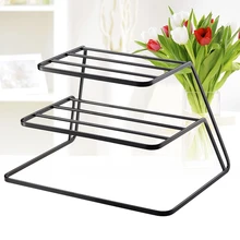 2 layers Dish Rack Stainless Steel Kitchen Dish Drainer Cup and Dish Organizer holder