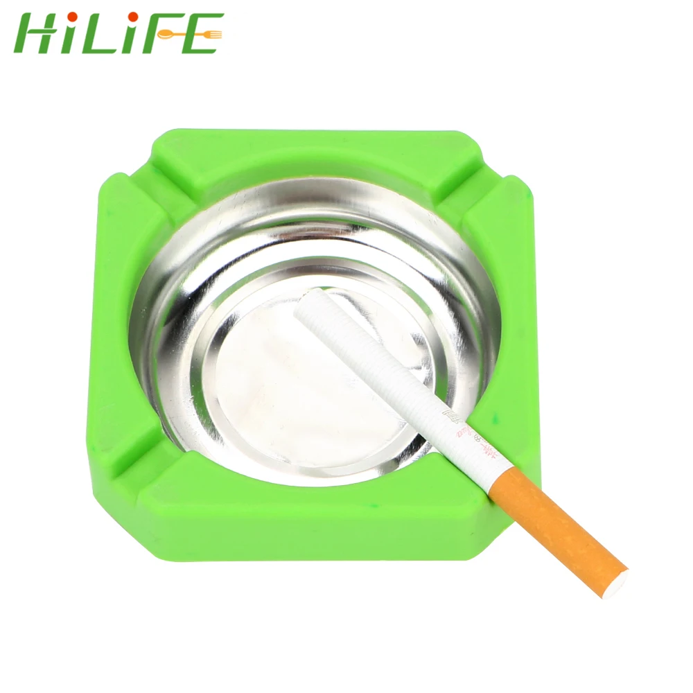 

HILIFE Cigarette Cigar Accessories Ash Storage Cigarette Tray Creative Plastic Square ashtray Cigarette Accessories