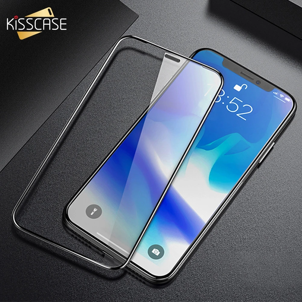 

KISSCASE 5D Tempered Glass For iPhone X XS XR Max Ultra-thin Screen Protector for iPhone 6 6S 7 8 Plus Protective Glass Film