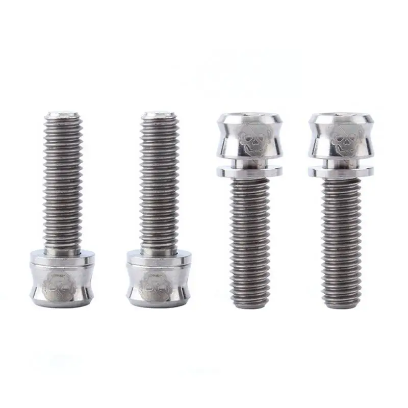 Buy 4PCS Bicycle Bike Stem Screws Bolts M5*17 Cycling Titanium Alloy Ultra