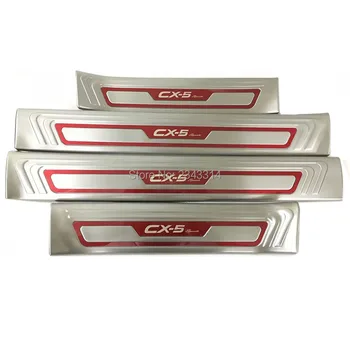 

For Mazda CX-5 CX 5 2017-2019 Stainless Interior Scuff Plate Door Sill Protector Trim Kick Guard Pedal Step Cover Car Styling