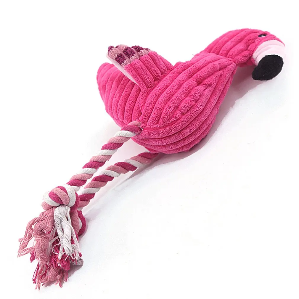 Creative Flamingo Pet Dogs Chewing Toys Cotton Rope Chewing Training Toys
