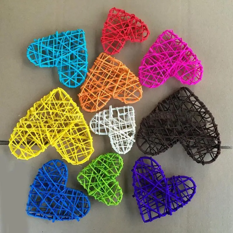 

Colorful Rattan Heart Sepak Takraw DIY Rattan Ball Home Christmas Birthday Wedding Party Decoration 10 Colors A40