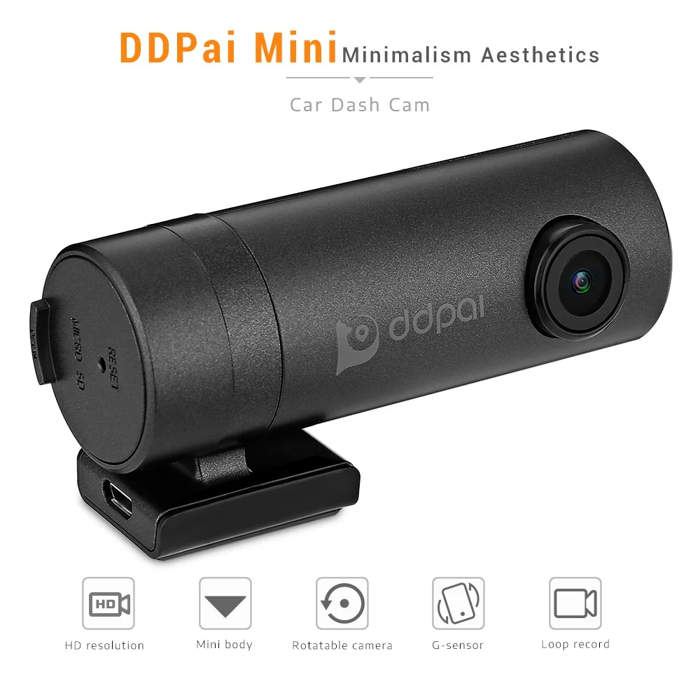 

DDPai Mini 1080P Car DVR Dash Cam HD G-sensor Wifi Loop Recording WDR Car Driving Recorder Parking Monitor Night Version