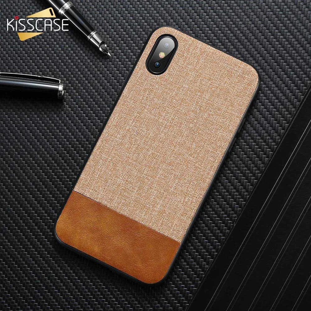 

KISSCASE Fabric Leather Texture Case For S9 S8 S7 Note 9 8 Case For Samsung S10 Plus S10e S10 A7 A6 A8 2018 Capinhas Fundas