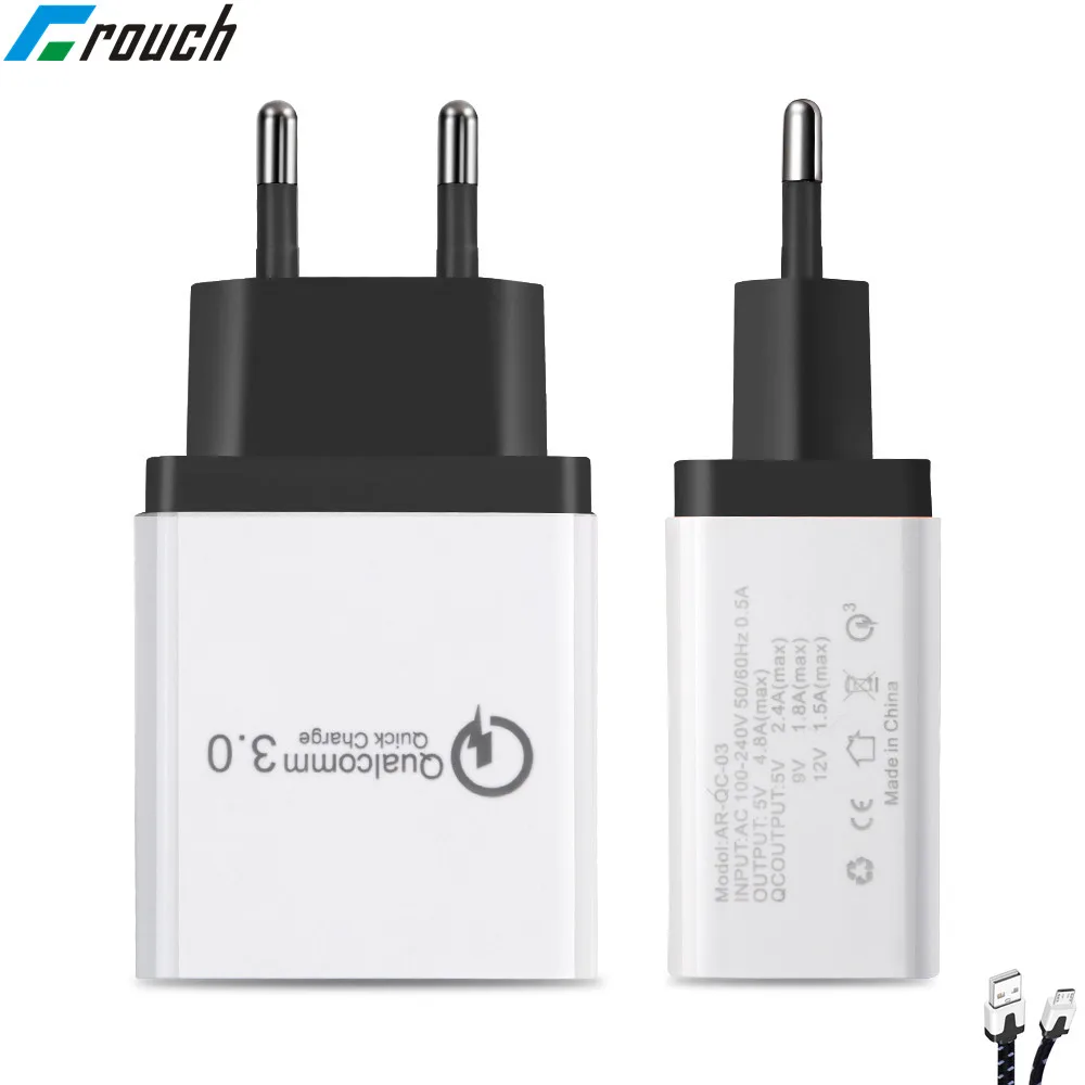 

Qc 3.0 usb Charger 18w Fast Wall Travel Quick Charge 3.0 Multi Usb Mobile Phone Charger 3 Ports EU US Portable Fast Charger