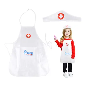 

Children's Role Play Costume Doctor's Overall White Gown Nurse Uniform