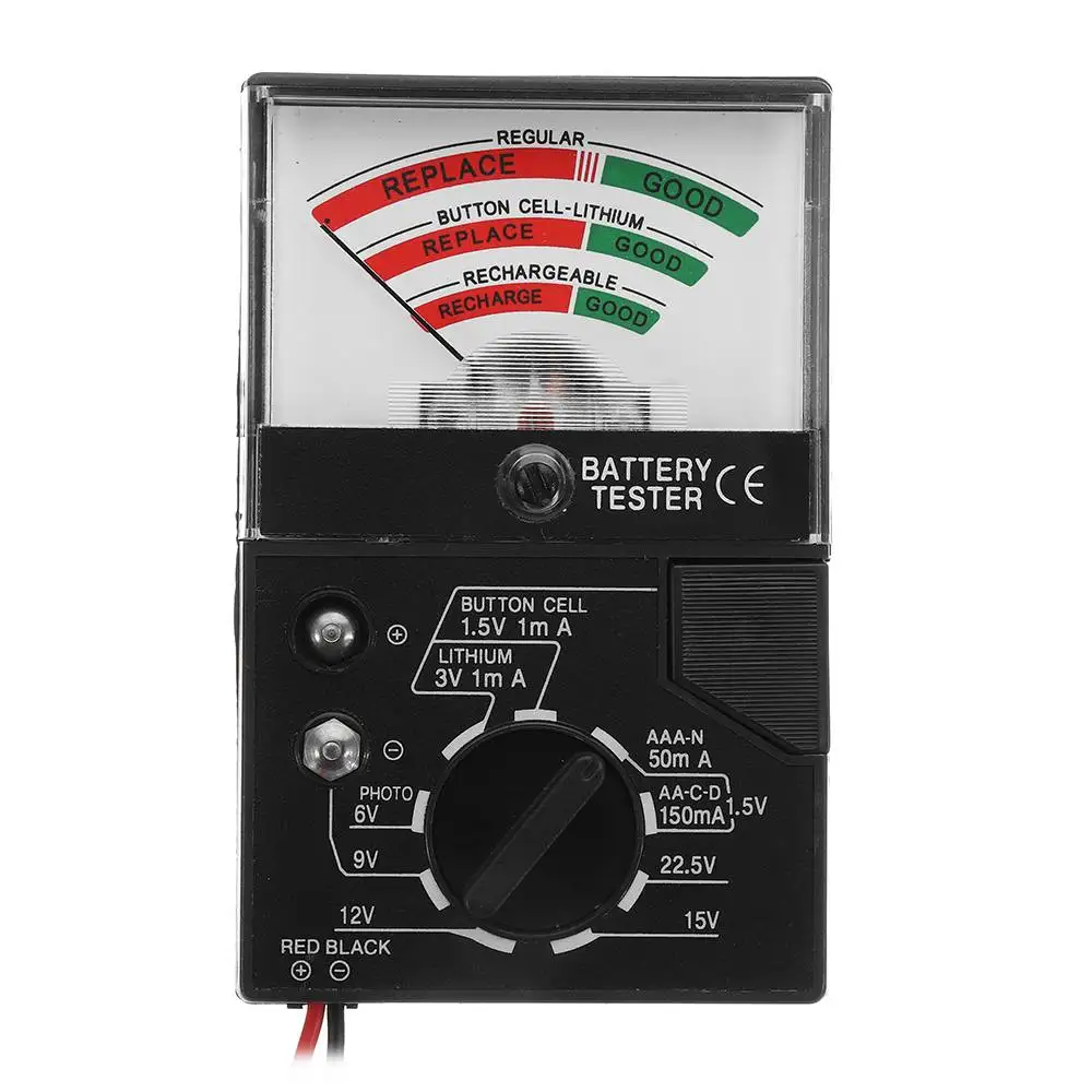 

AM-501 Universal Battery Tester Multi-function Battery Tester For 1.5V 6V 9V 12V 15V 22.5V Battery