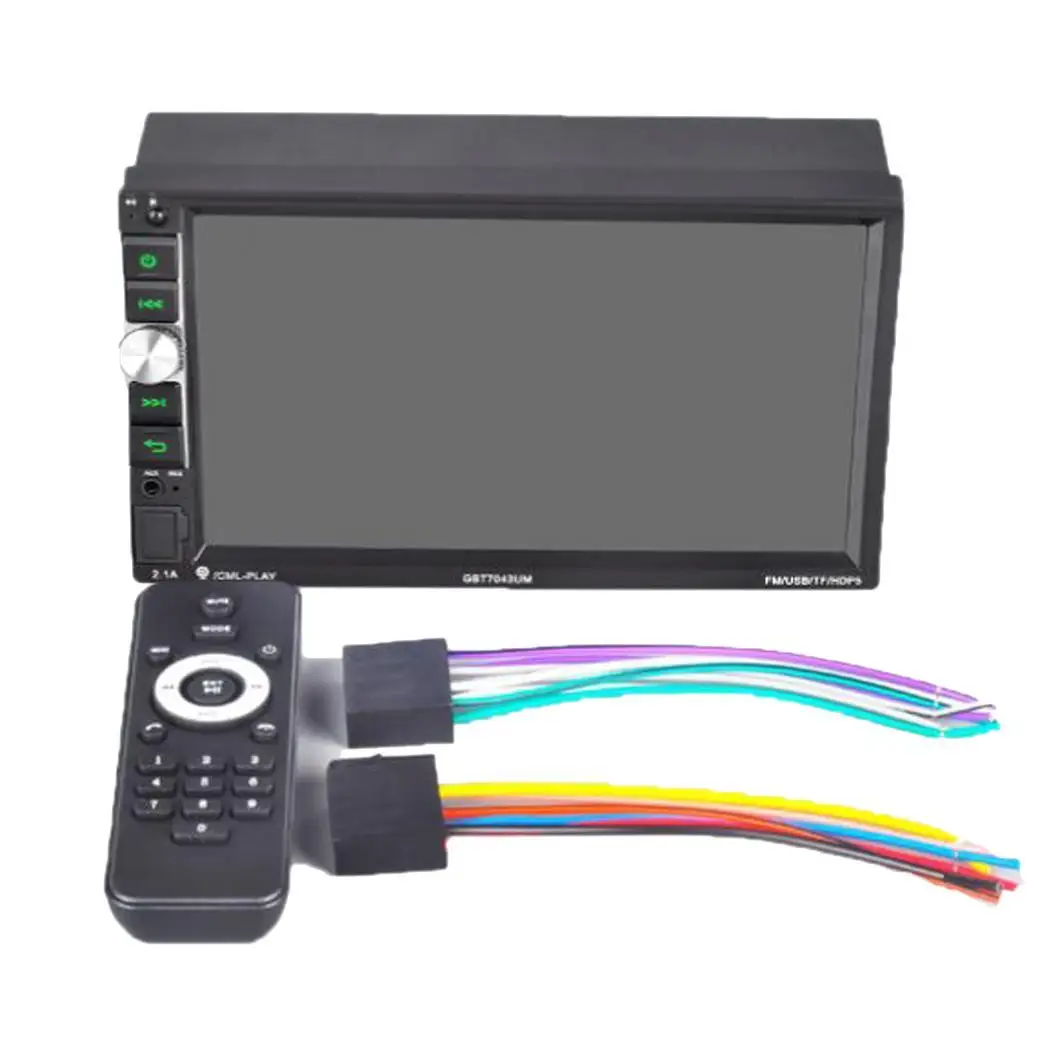 

7inch 2 Din Car Radio Bluetooth Car Stereo MP5 Player Touch Screen TF USB FM DVD Video Auto Multimedia Player with Camera 7043U
