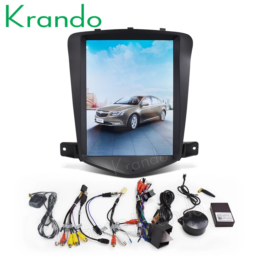 Cheap Krando Android 8.1 9.7" Tesla Vertical screen car audio radio system GPS for Chevrolet Cruze 2009-2014 navigation player BT 2