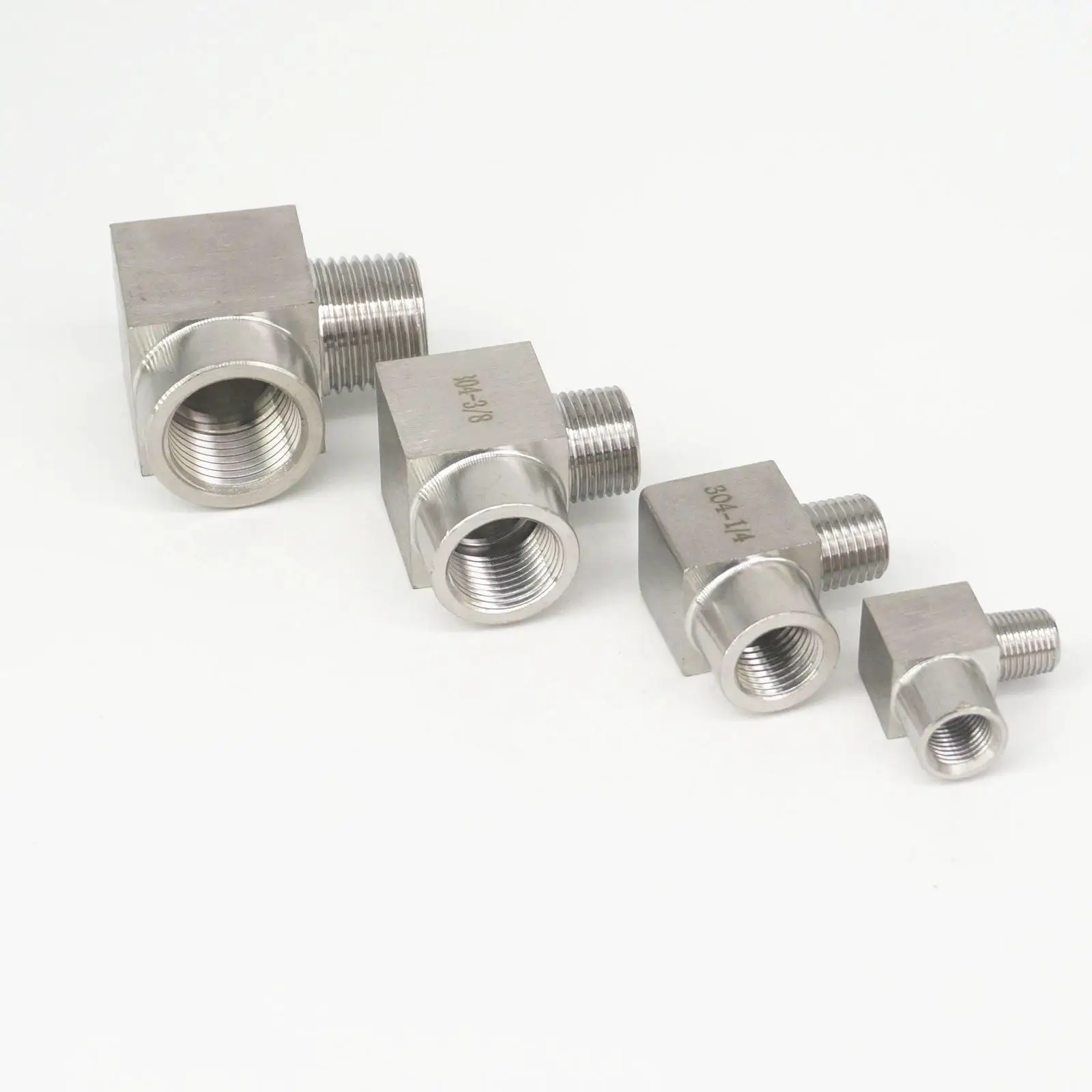 

1/8" 1/4" 3/8" 1/2" 3/4" BSPP Female To BSPT Male Elbow 90 Deg 304 Stainless Steel Pipe Fitting Adapter Connector 357 PSI