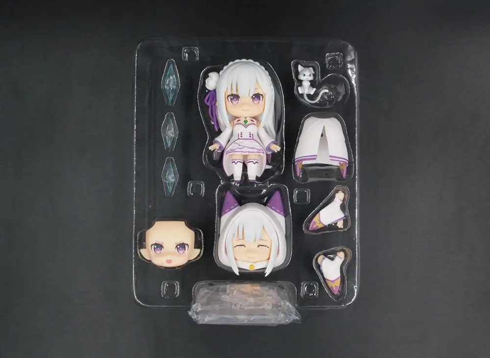 Экшн фигурка GZTZMY Emilia Re Zero Q Version фигурки из японского аниме Re: жизнь в другом мире
