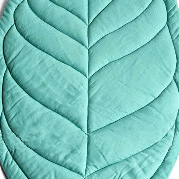 Летний детский коврик для игр, мягкий спальный коврик для новорожденных, Хлопковое одеяло с листьями