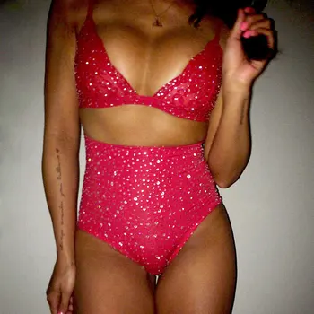 

Illuminated underwear Women's Sequin Lace Clubwear Sexy Lingerie Set Lace Bra G-string Thong Set Babydoll Underwear Set