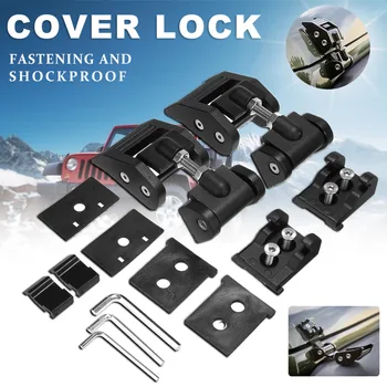 

Mayitr 1pair Hood Lock Latch Catch Car Engine Cover Lock Aluminium Alloy For Jeep Wrangler JK JKU 07-17